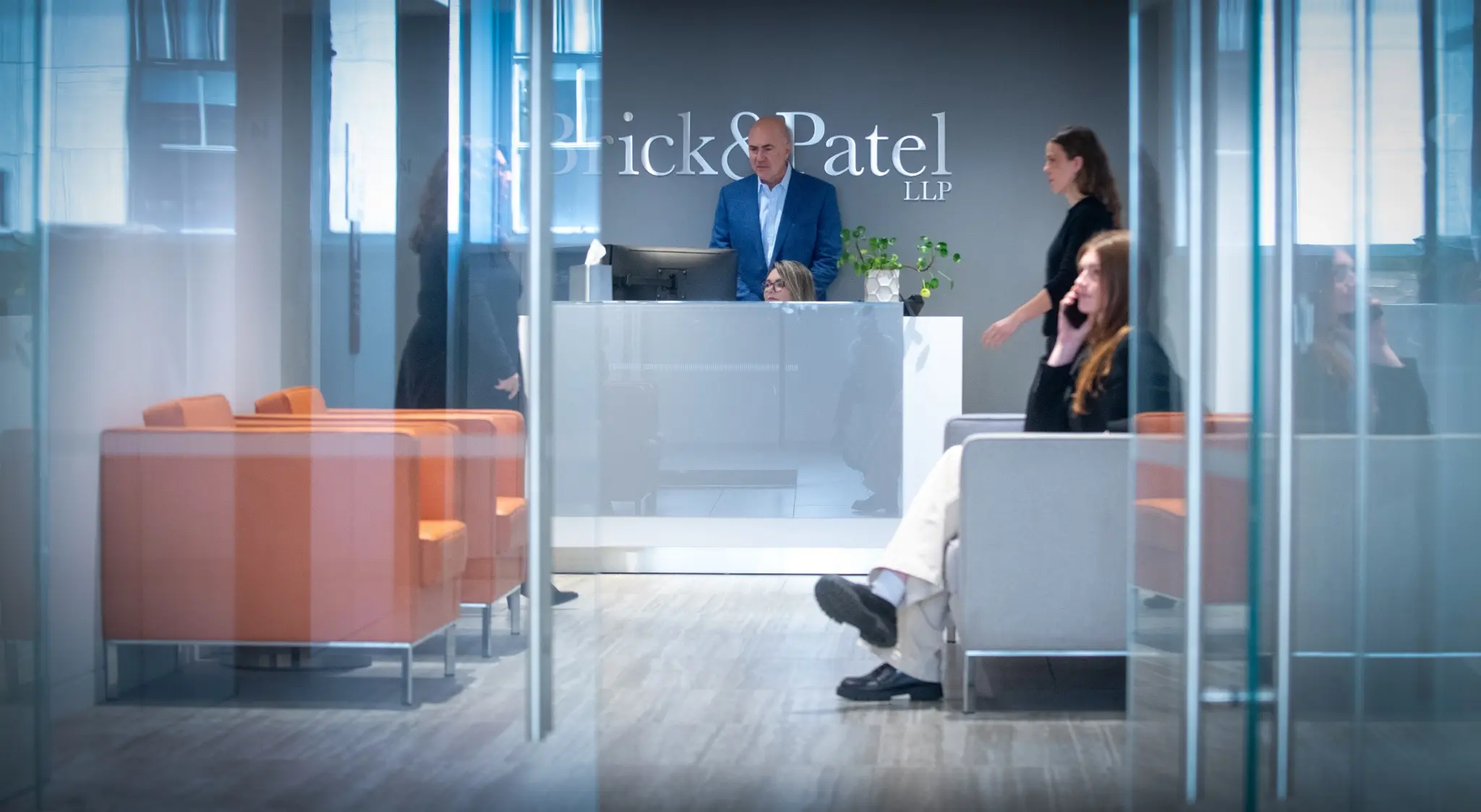Brick & Patel reception area
